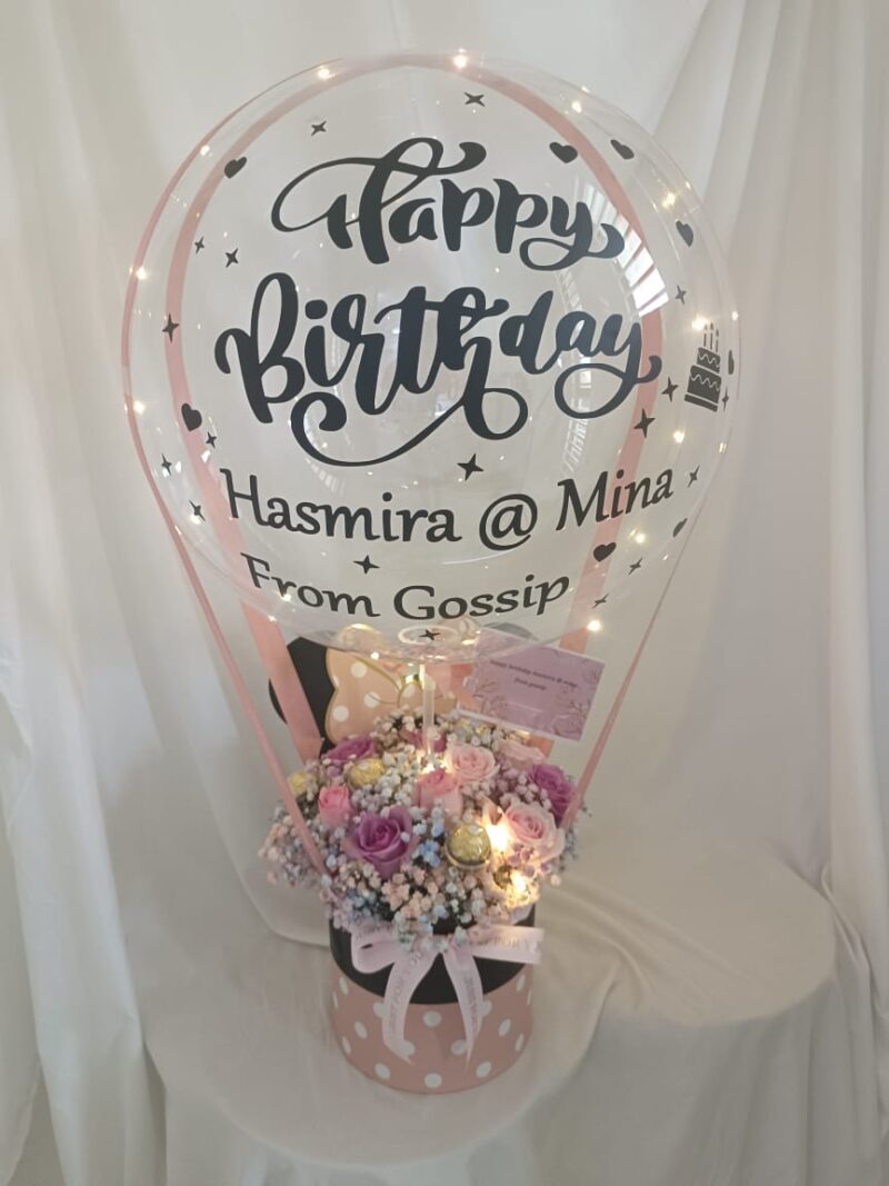 Flower Bouquet Minnie Mouse Hot Air Balloon