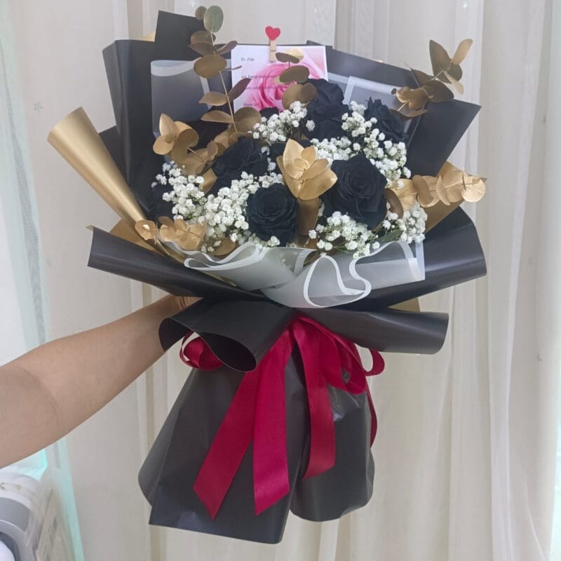 Flower Bouquet Premium Black